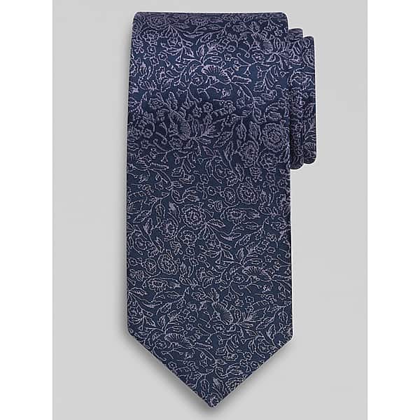 Joseph Abboud Men's Narrow Ginkgo Leaves Tie Purple - Size: XLONG TMW8ABY80132