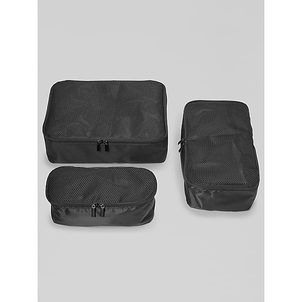 Pronto Uomo Men's Set of 3 Packing Cubes Black - Size: One Size - Only Available at Men's Wearhouse