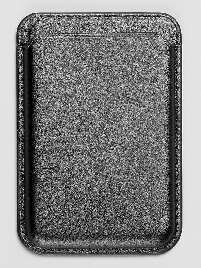 Pronto Uomo Men's Leather Magnetic Wallet , Black