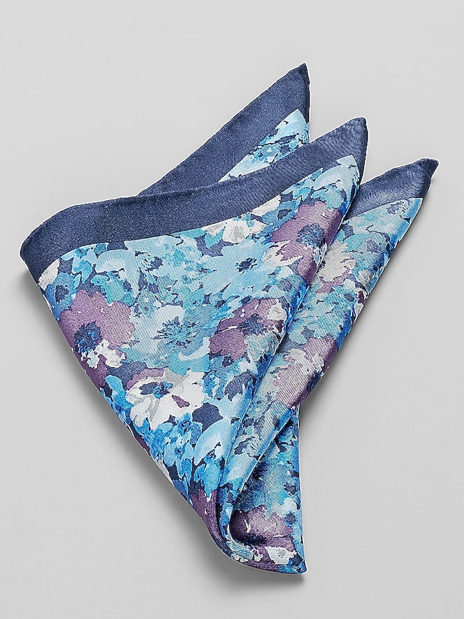 Joseph Abboud Abstract Flower Pocket Square