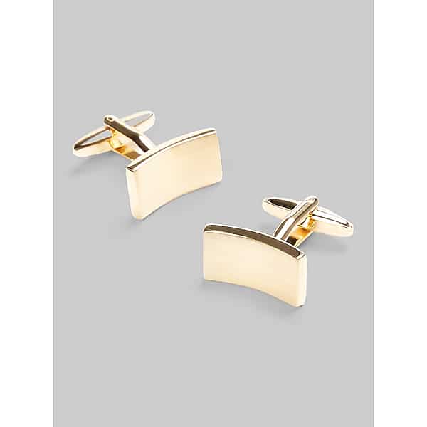 Pronto Uomo Men's Curved Rectangle Cufflinks Gold - Size: One Size - Only Available at Men's Wearhouse TMW8AYB80040