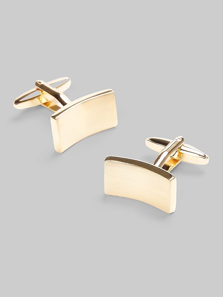 Pronto Uomo Curved Rectangle Cufflinks
