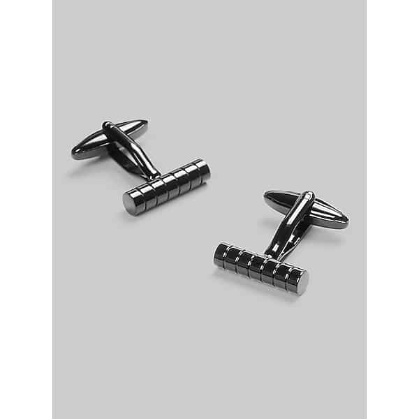 Pronto Uomo Men's Cylinder Cufflinks Black - Size: One Size - Only Available at Men's Wearhouse