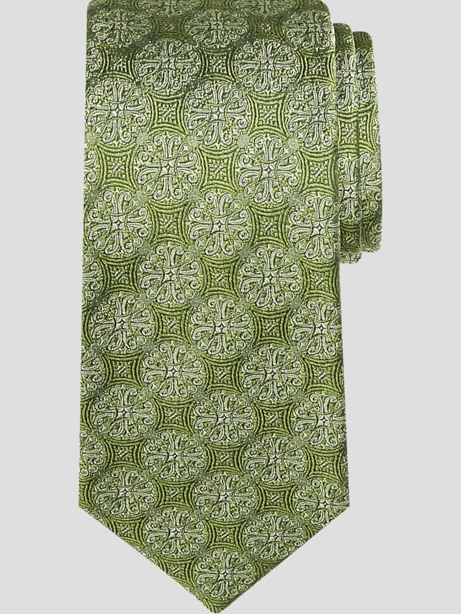 Joseph Abboud Narrow Tonal Medallion Tie