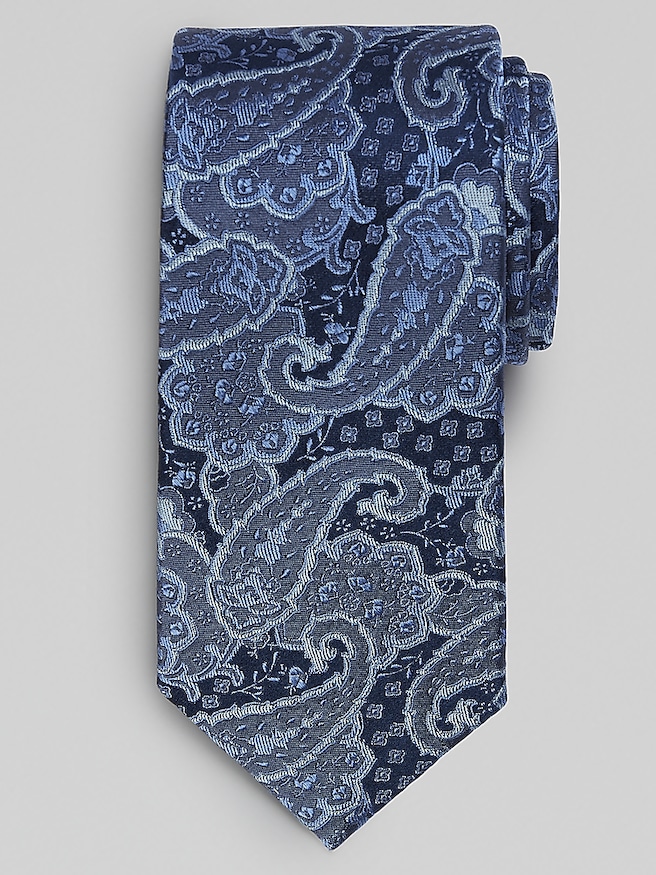 Joseph Abboud Men's Narrow Piscean Paisley Tie , Gray