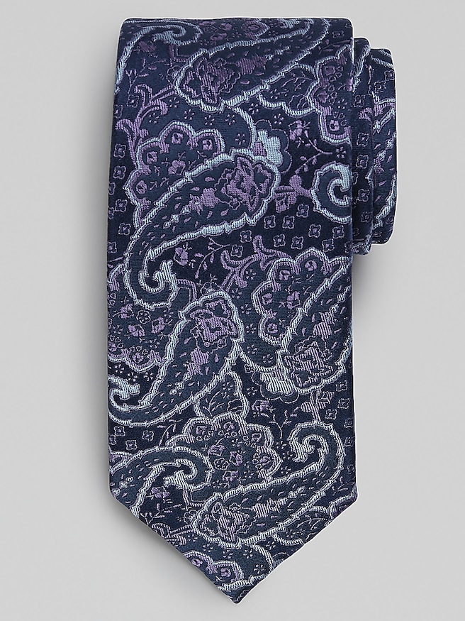 Joseph Abboud Men's Narrow Piscean Paisley Tie , Purple