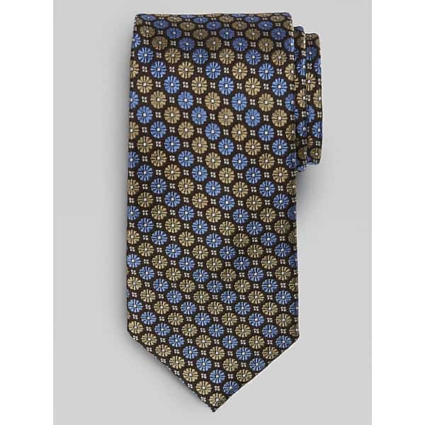 Joseph Abboud Men's Narrow Floral Stripe Brown - Size: XLONG TMW8B0580103