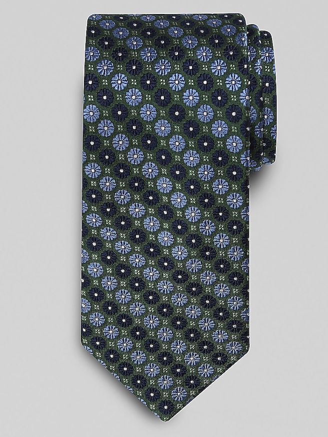 Joseph Abboud Men's Narrow Floral Stripe , Green