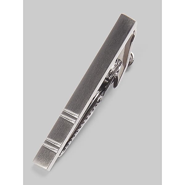 Pronto Uomo Men's Stripe Tie Bar Gunmetal - Size: One Size - Only Available at Men's Wearhouse TMW8B0Z80027