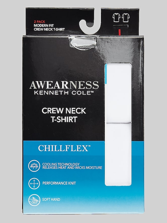 Awearness Kenneth Cole ChillFlex Crewneck T-Shirt, 2-pack