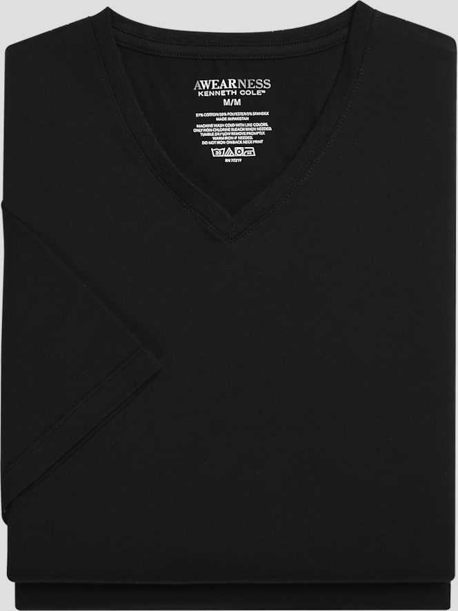 Awearness Kenneth Cole CHILLFLEX V-Neck T-Shirt, 2-pack