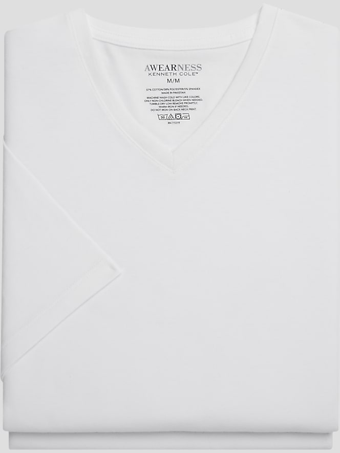 Awearness Kenneth Cole CHILLFLEX V-Neck T-Shirt, 2-pack