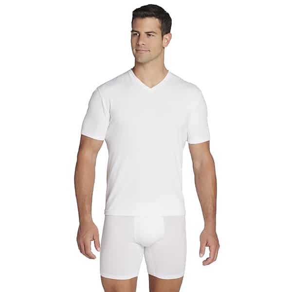 Awearness Kenneth Cole Men's CHILLFLEX V-Neck T-Shirt, 2-pack White - Size: XL