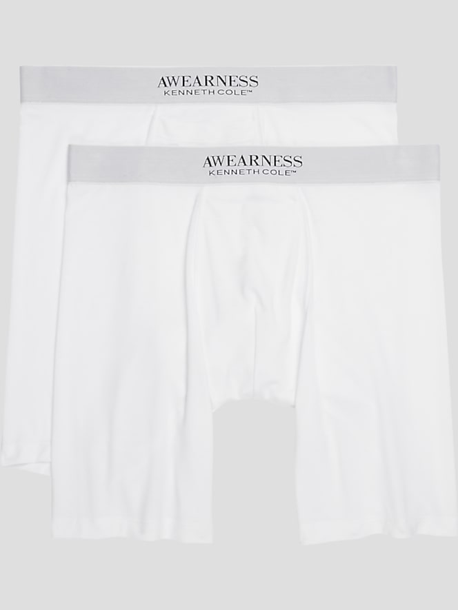Awearness Kenneth Cole CHILLFLEX Boxer Briefs, 2-Pack, White - Image 2 of 3