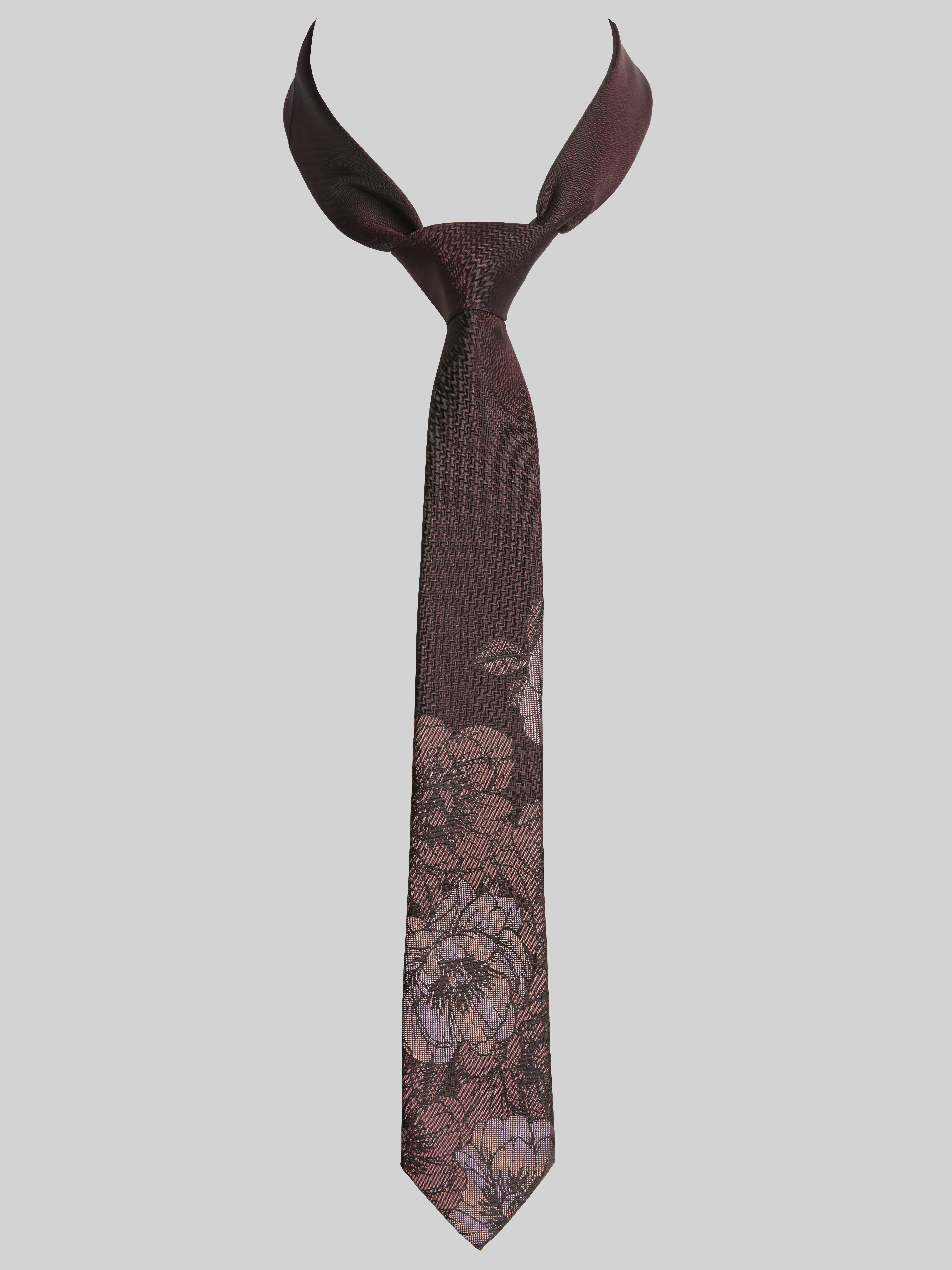Narrow Floral Panel Tie