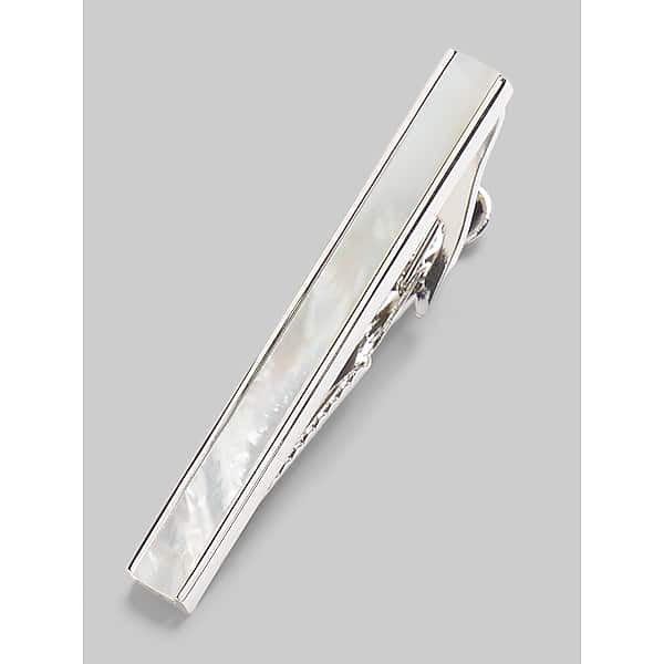 Pronto Uomo Men's Mother-Of-Pearl Tie Bar Black - Size: One Size - Only Available at Men's Wearhouse TMW8B3Z80002