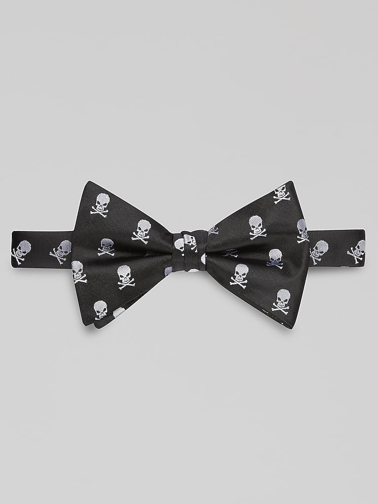 Egara Skulls Print Pre-Tied Bow Tie