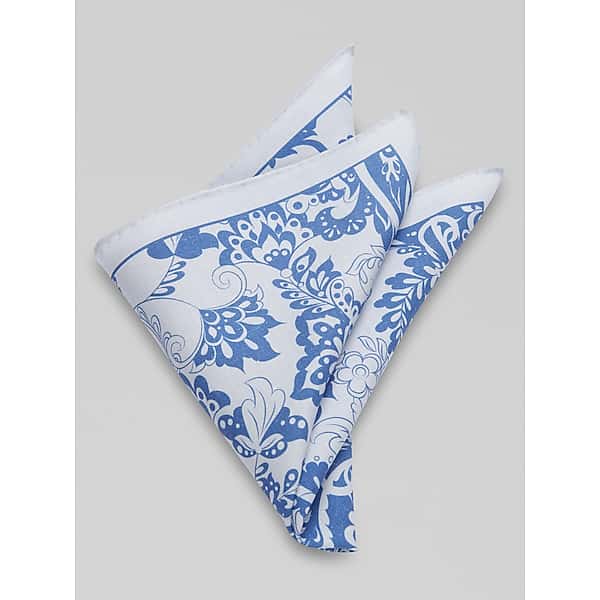 Joseph Abboud Men's Botanical Paisley Pocket Square Light Blue - Size: One Size TMW8B4U80004