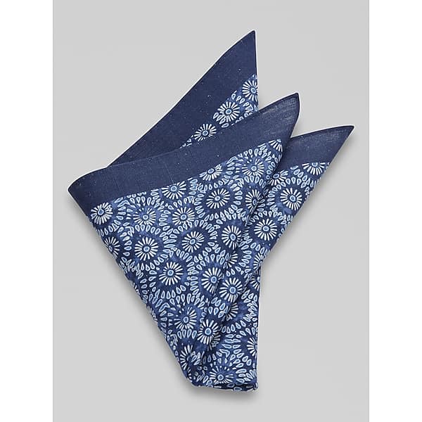 Joseph Abboud Men's Classic Indigo Pattern Pocket Square Navy - Size: One Size TMW8B4V80001