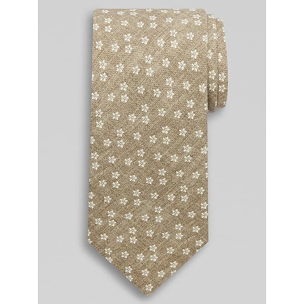 Joseph Abboud Men's Narrow Simple Floral Tie Taupe - Size: One Size TMW8B4W80018