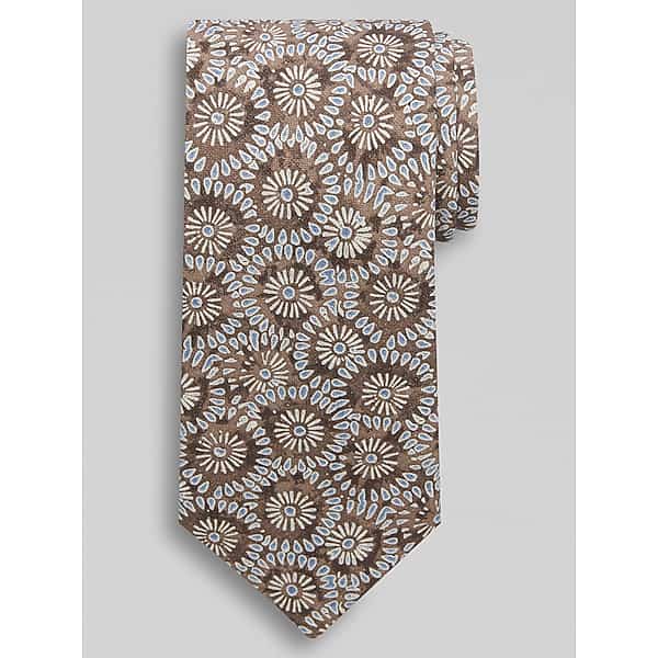 Joseph Abboud Men's Classic Indigo Pattern Tie Brown - Size: One Size TMW8B4Y80003