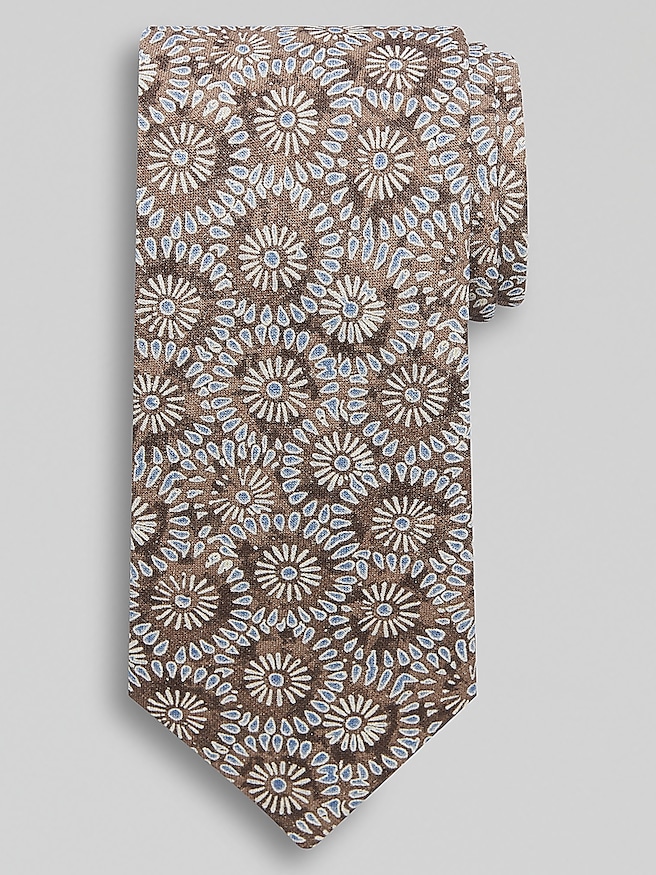 Joseph Abboud Men's Classic Indigo Pattern Tie , Brown