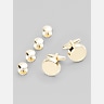 Pronto Uomo Round Cufflink and Stud Set