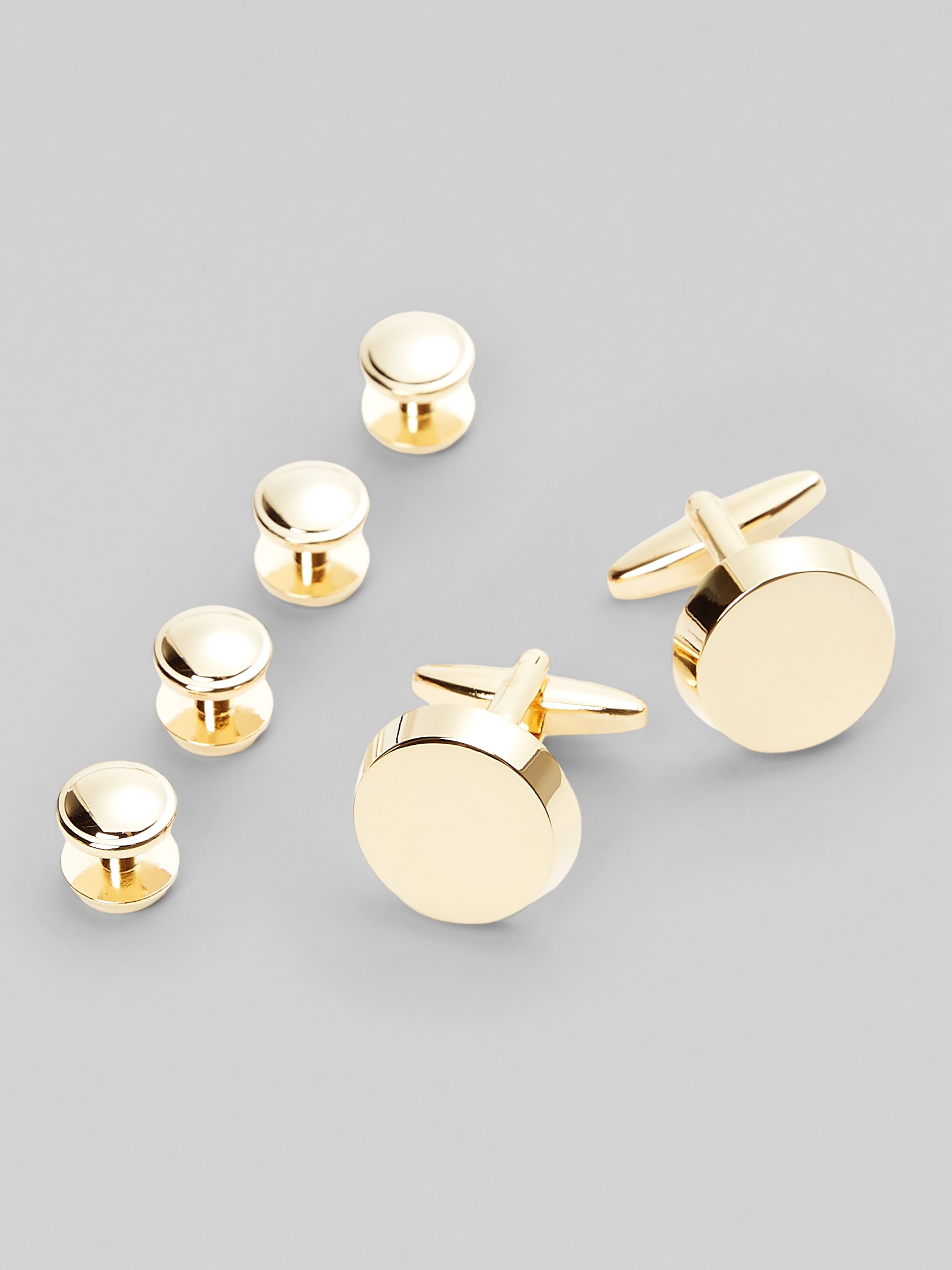 Round Cufflink and Stud Set