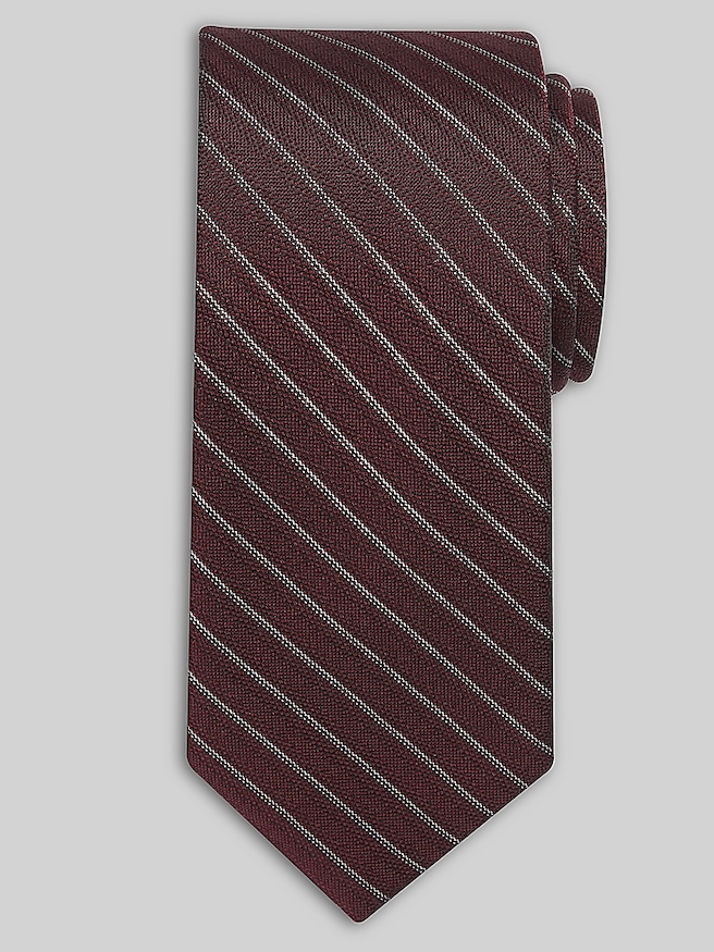 Awearness Kenneth Cole Big & Tall Men's Bit & Byte Stripe Tie , Burgundy