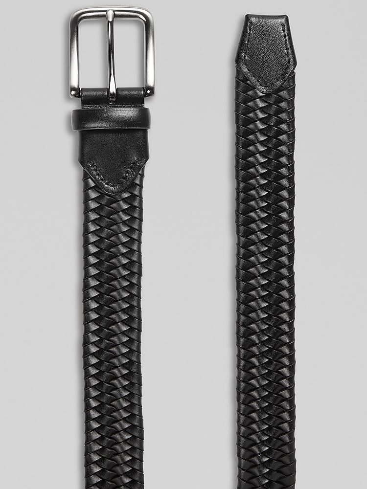 Joseph Abboud Tubular Braid Stretch Leather Belt | Belts