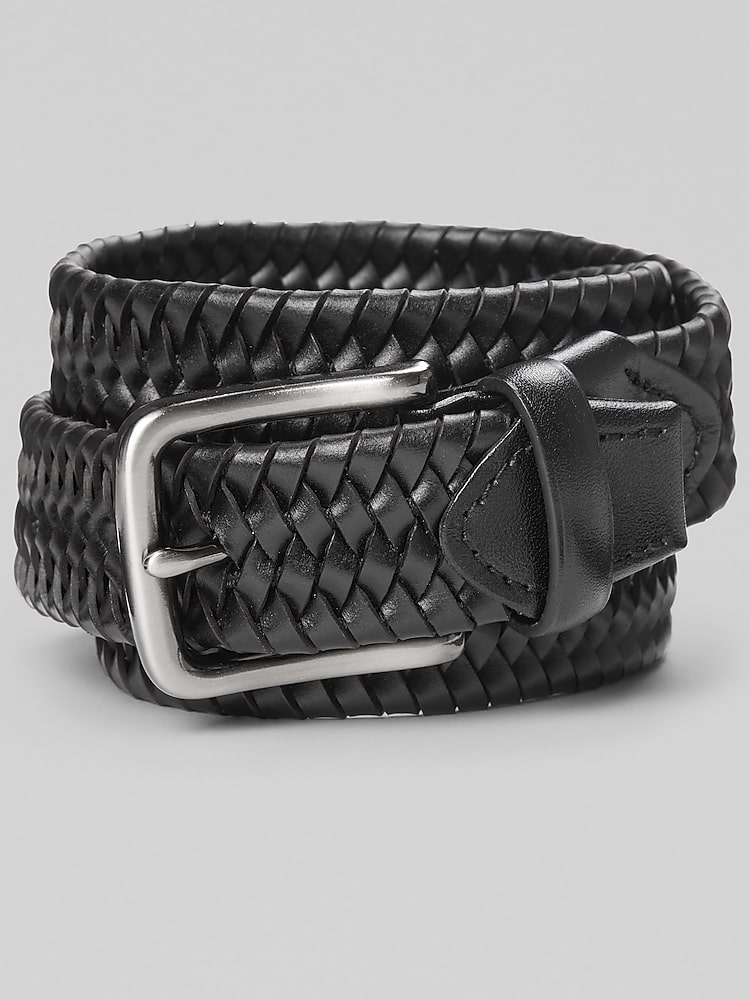 Joseph Abboud Tubular Braid Stretch Leather Belt | Belts