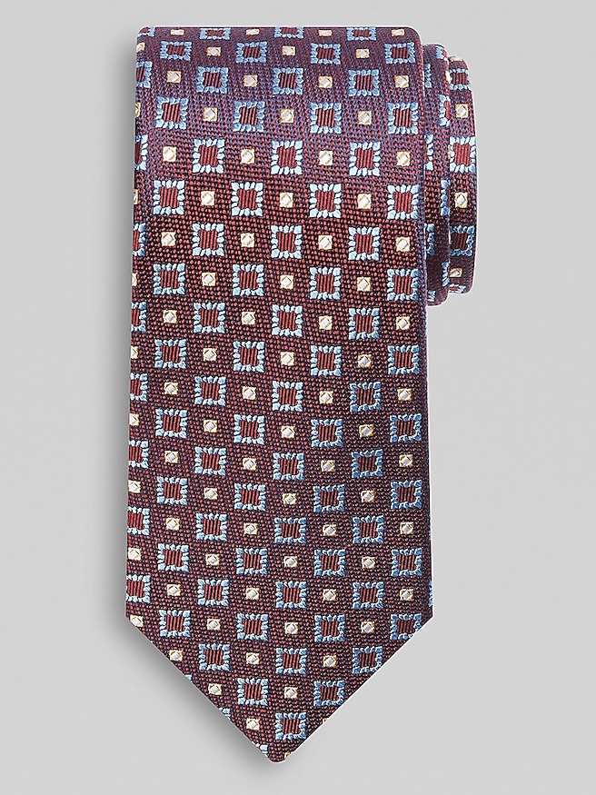 Joseph Abboud Men's Squares Tie , Burgundy