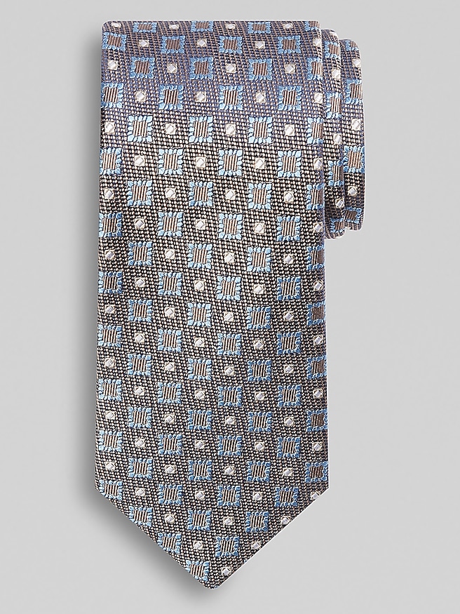 Joseph Abboud Men's Squares Tie , Tan / Brown