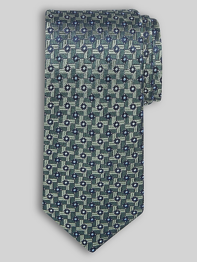 Joseph Abboud Men's Narrow Geo Neat Tie , Green