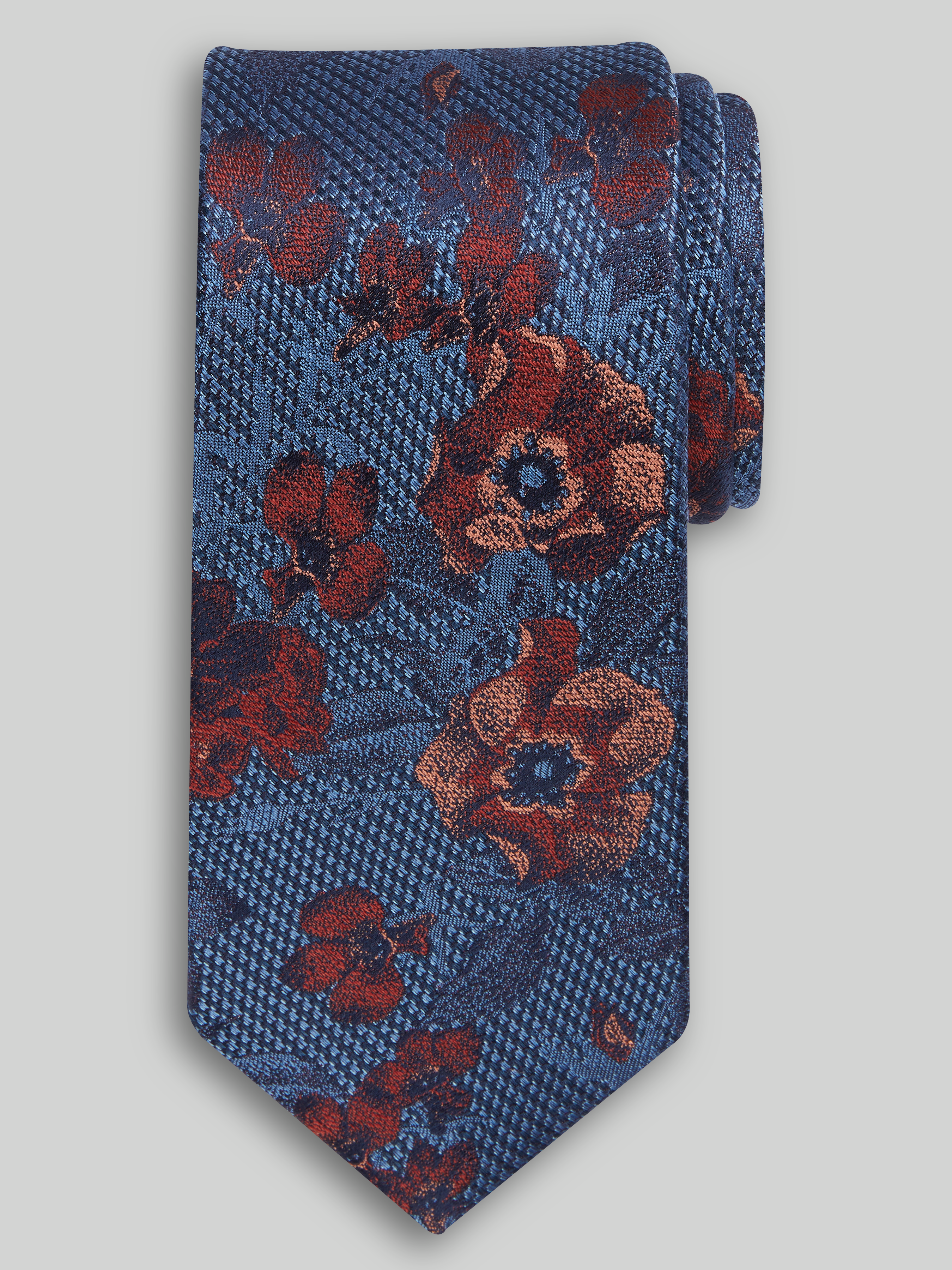 Abstract Floral Stripe Tie