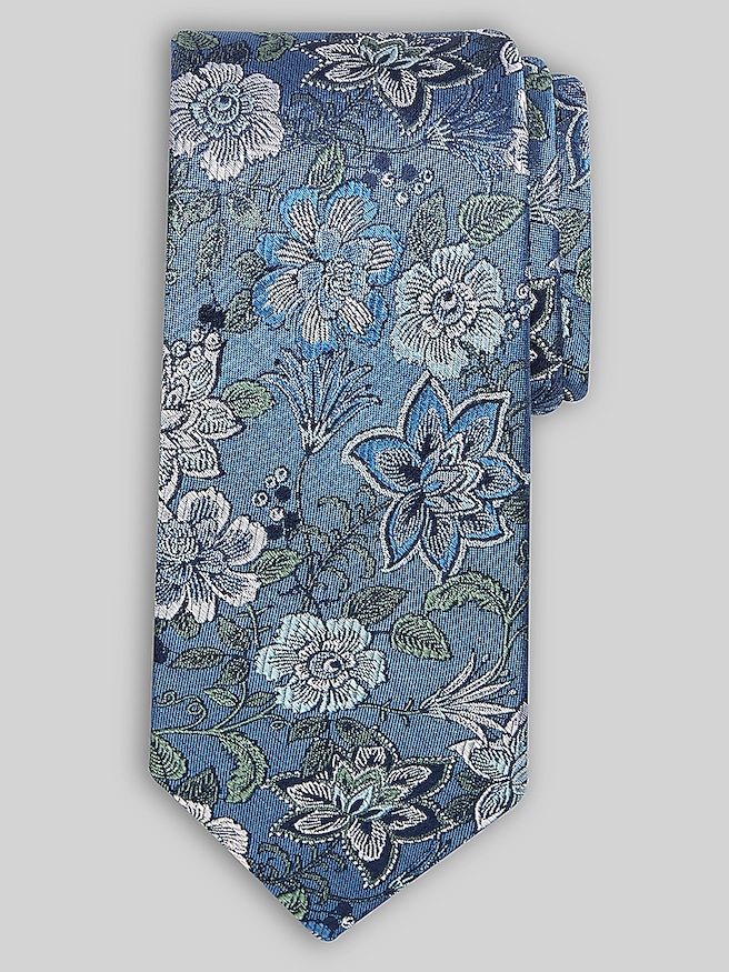 Joseph Abboud Men's Woodland Floral Tie , Navy / Blue