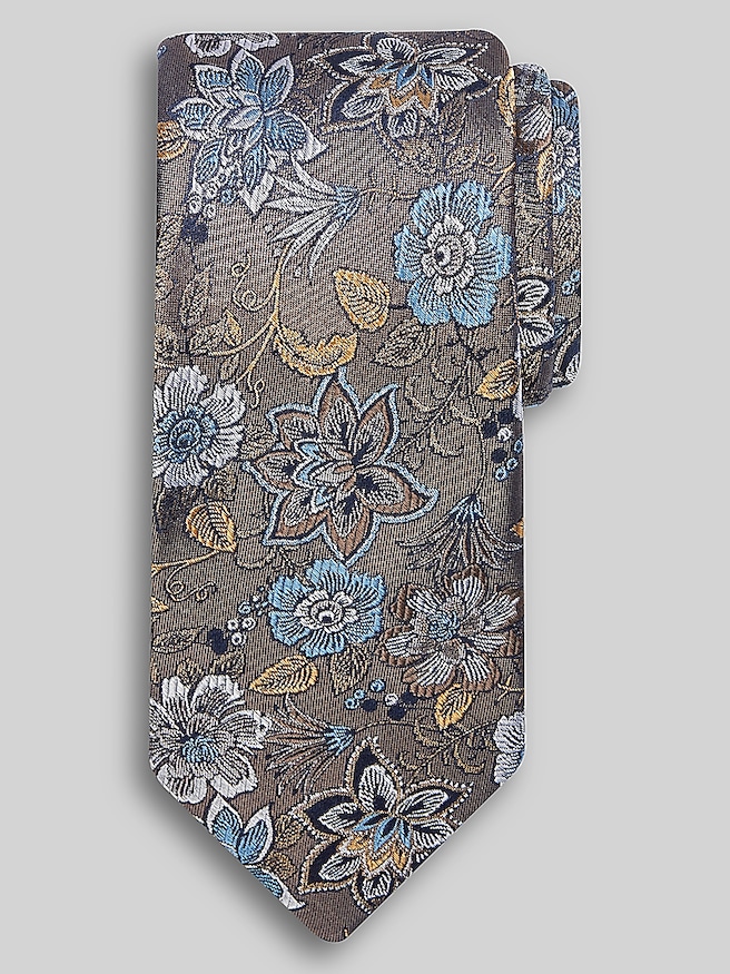 Joseph Abboud Men's Woodland Floral Tie , Brown