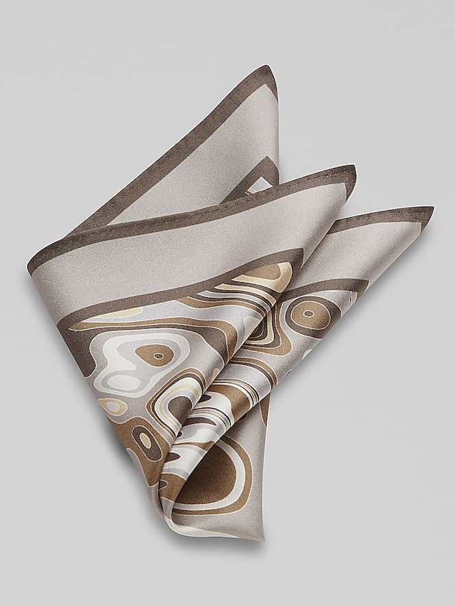 Pronto Uomo Marbled Abstract Paint Pocket Square
