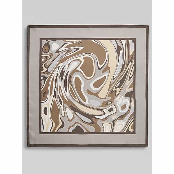 Pronto Uomo Men's Marbled Abstract Paint Pocket Square Brown - Size: One Size - Only Available at Men's Wearhouse TMW8B8F80003