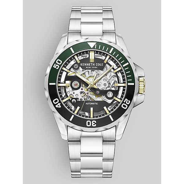 Kenneth Cole Mens Stainless Steel Bracelet Watch Silver