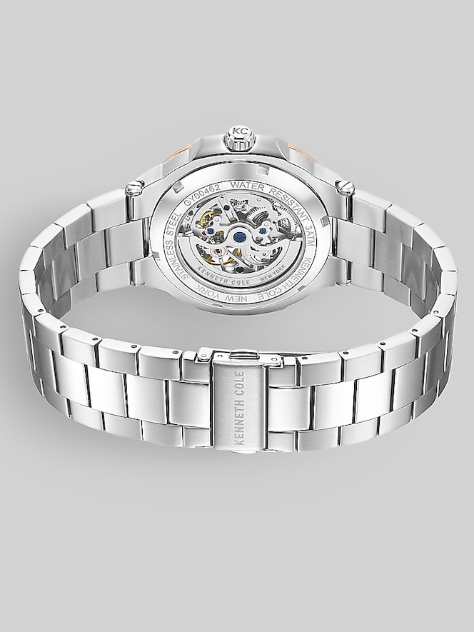 Kenneth Cole Stainless Steel Skeleton Watch