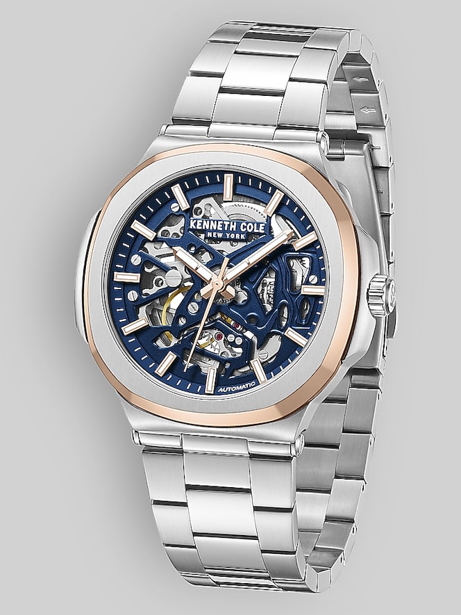 Kenneth Cole Stainless Steel Skeleton Watch