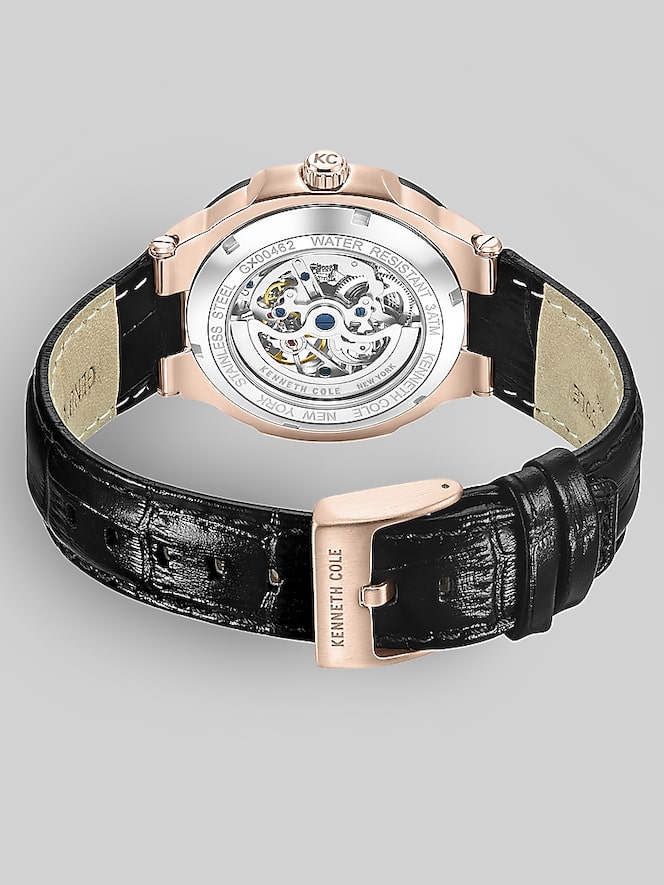 Kenneth Cole Automatic Dress Watch with Leather Strap