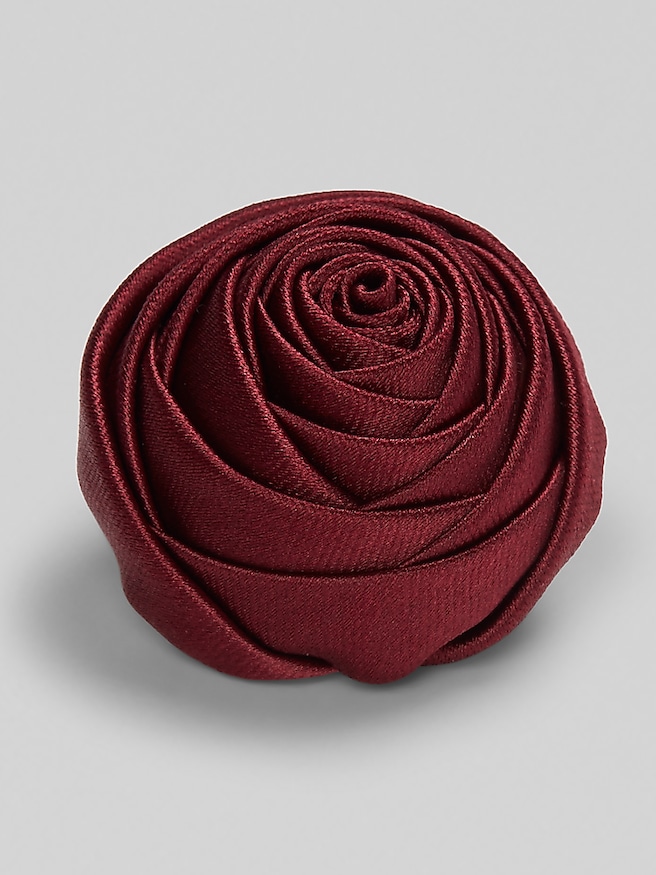 Pronto Uomo Men's Rosette Lapel Pin Purple , Wine / Burgundy