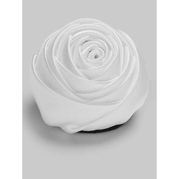 Pronto Uomo Men's Rosette Lapel Pin White - Size: One Size - Only Available at Men's Wearhouse TMW8BA980019