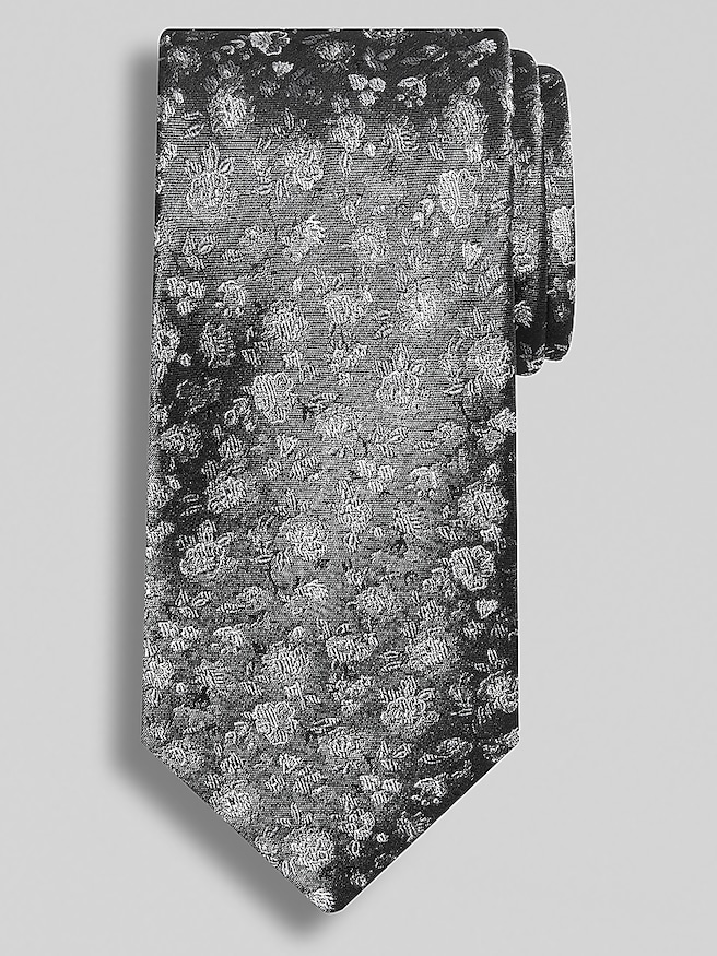 Joseph Abboud Men's Narrow Floral Tie , Black