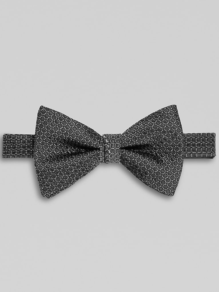 Calvin Klein Metallic Check Big Bow Tie