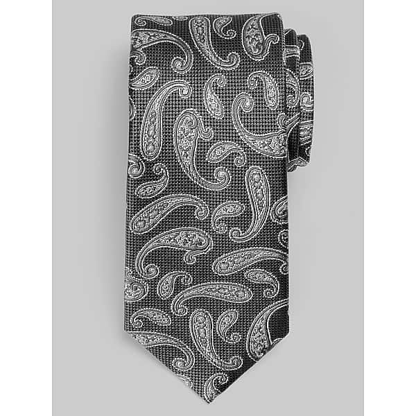 Joseph Abboud Men's Narrow Paisley Tie Black - Size: XLONG TMW8BEC80102