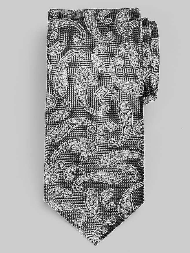Joseph Abboud Men's Narrow Paisley Tie , Black