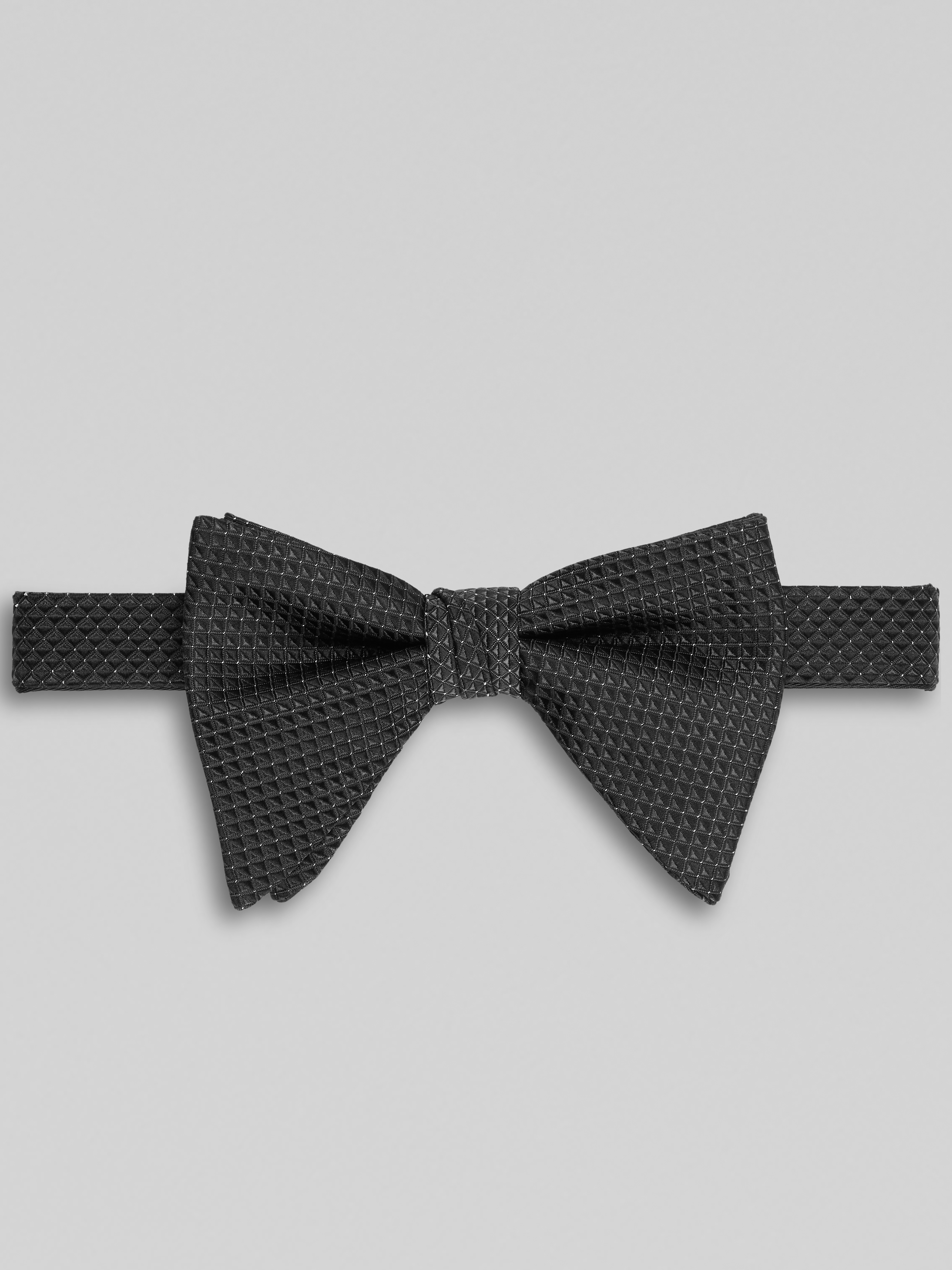 Woven Check Teardrop Bow Tie